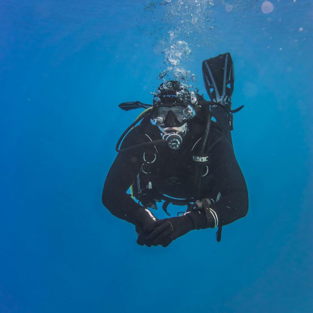 Scuba Diver Under Water